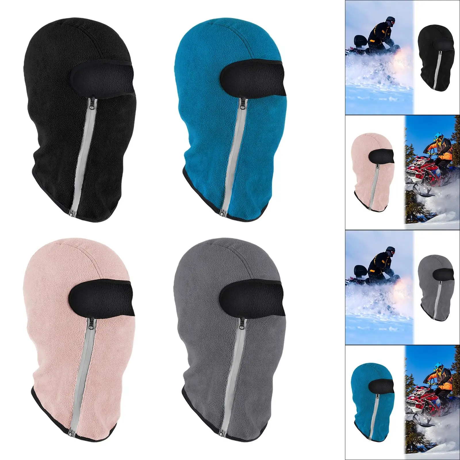 Balaclava máscara facial macia máscara de cabeça cheia capuz manter quente para homens mulheres para esqui ao ar livre pesca tempo frio ciclismo