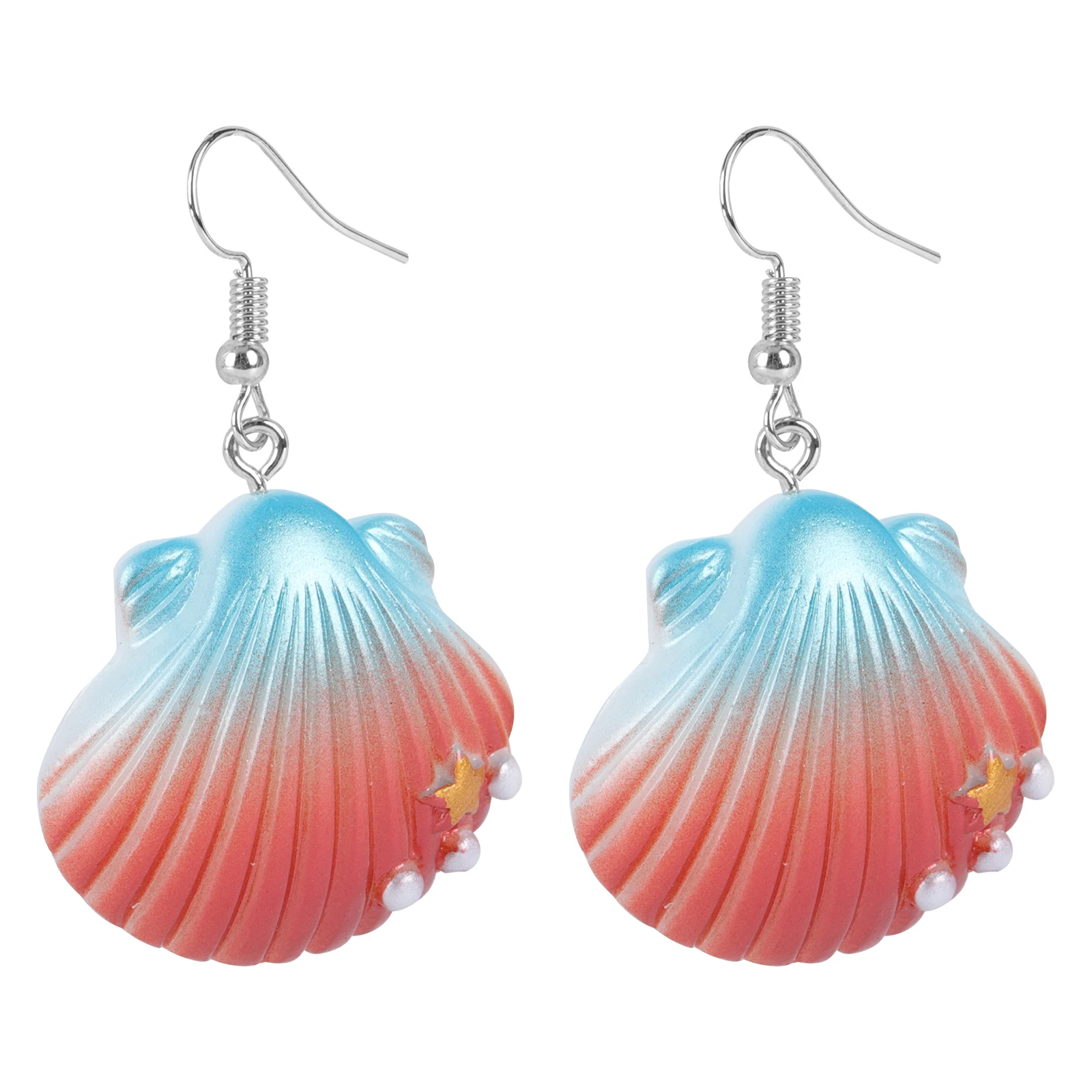 

Rainbow Pearl Summer Seashell Fashion Resin Beach Women Women Earrings Shell Earrings Girls Dangle Elegant Gift