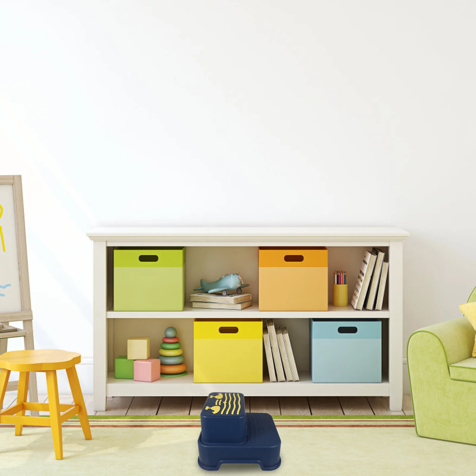 البلاستيك الاطفال خطوة البراز 2-Tier الأطفال خطوة البراز مقاومة للاهتراء المضادة للحمام المطبخ مغسلة #3