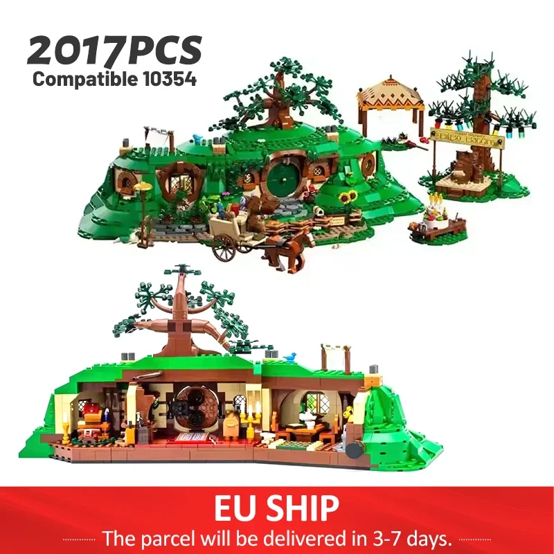 2017Pcs Creative Street View Bricks Toys Compatible 10354 Shire Hole Village Architecture Block Building Toys For Christmas Gift