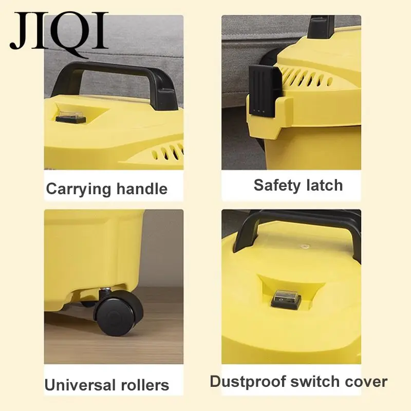 12L Vacuum cleaner 19KPA Attraction Household Ultra quiet Hand-held Strong 1.2KW Large Power Carpet Barrel type Machine wet dry