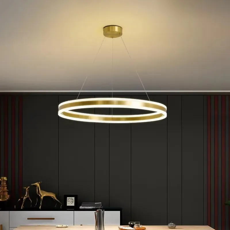

Nordic Living Room Pendant Light Modern Designer Circular Minimalist Design Dining Room Bedroom Study Lobby LED Pendant Light