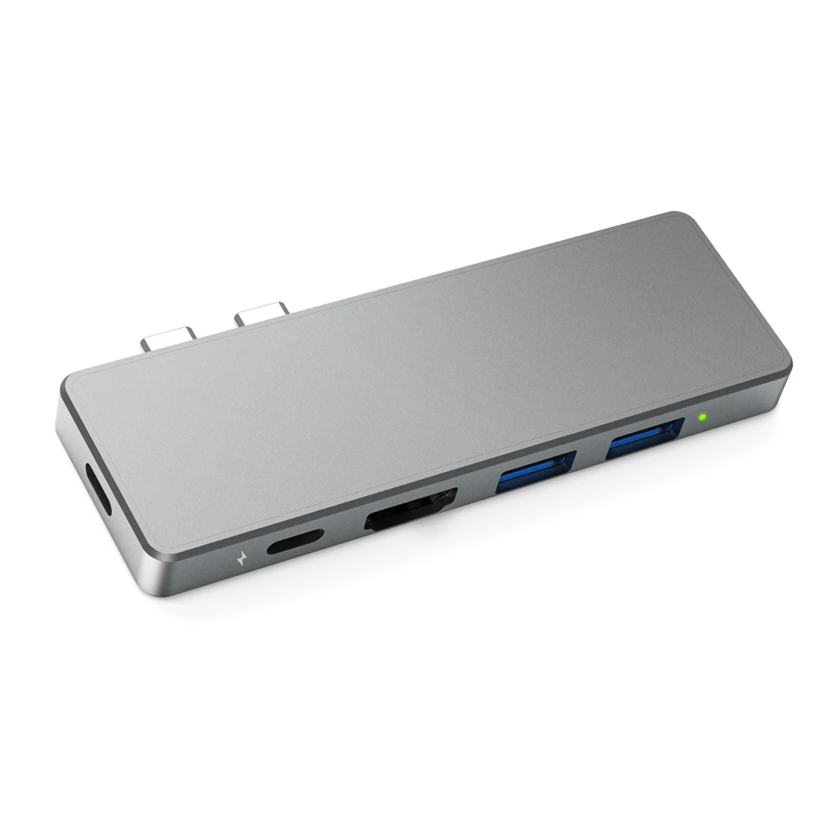 dodocool 7-in-1-USB-C-Hub-Adapter aus Aluminiumlegierung mit 2 Thunderbolt 3-Anschlüssen, USB-Typ-C-PD-Anschluss, USB-C-Datenübertragungsanschluss 4K – Detail 10