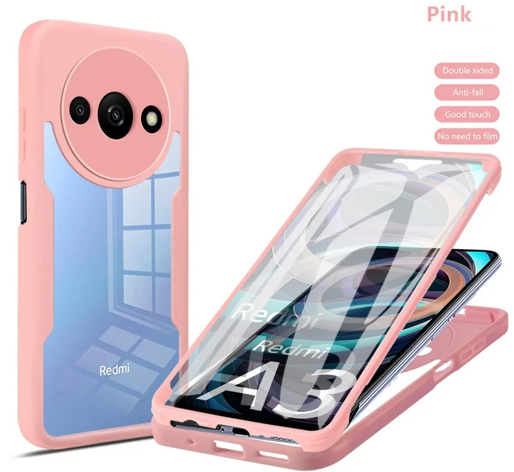 Dual protective cover full coverage protective case for Xiaomi Redmi A3 A2 A1 Redmi 13C Redmi 12 12C 11A Redmi 10C 10