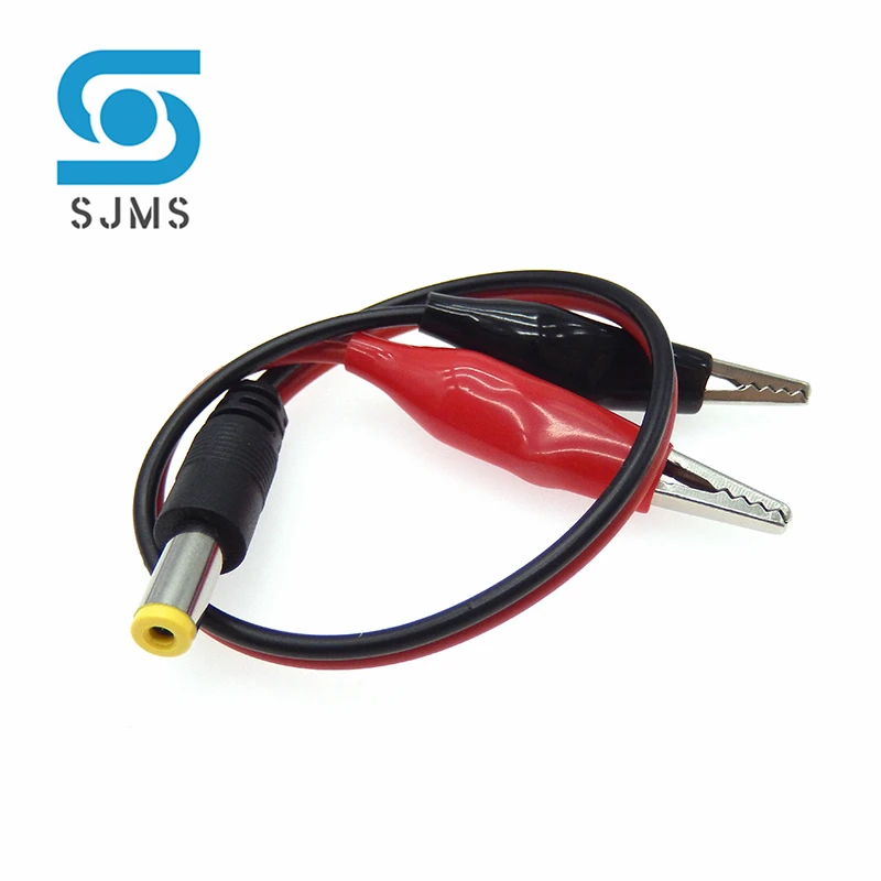 12V DC connectors 5.5 x 2.1mm DC Power Male Female Connector With Alligator Clips Test Leads 12V DC Power Cable Length 25CM