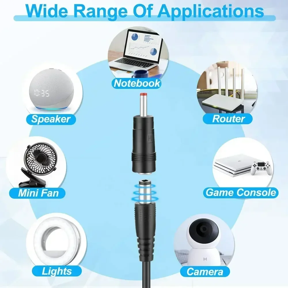 Cable de carga rápida PD de voltaje ajustable de 5-20 V, adaptador de corriente tipo C a CC de 5,5 x 2,1 mm para computadoras portátiles (Lenovo,