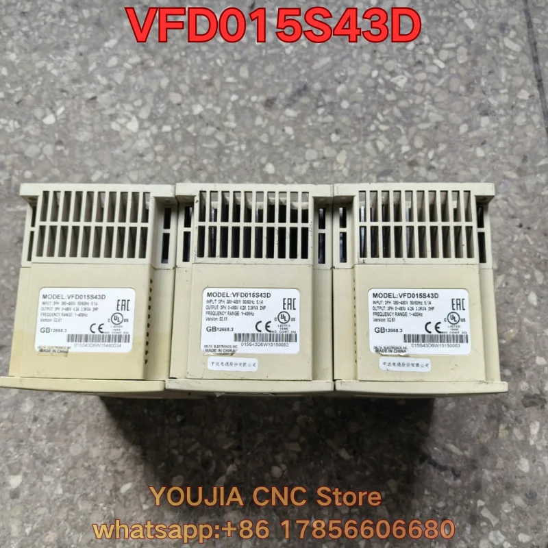 

Проверка работы б/у инвертора VFD015S43D показывает нормальную работу. Последние цены на 2026 год.