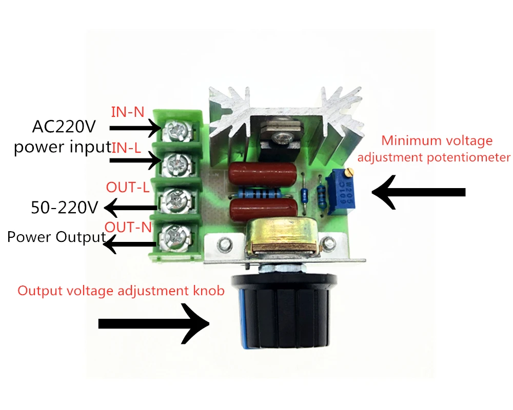 Led control dimmer 220V Electronic switch 2000W Speed Controller SCR Voltage Regulator Temperature Thermostat For table lamp