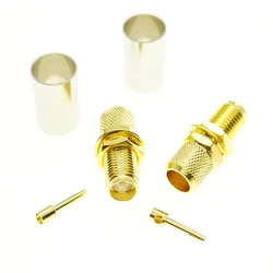 5 pcs Connector SMA female Jack Bulkhead crimp RG5 RG6 5D-FB LMR300 cable