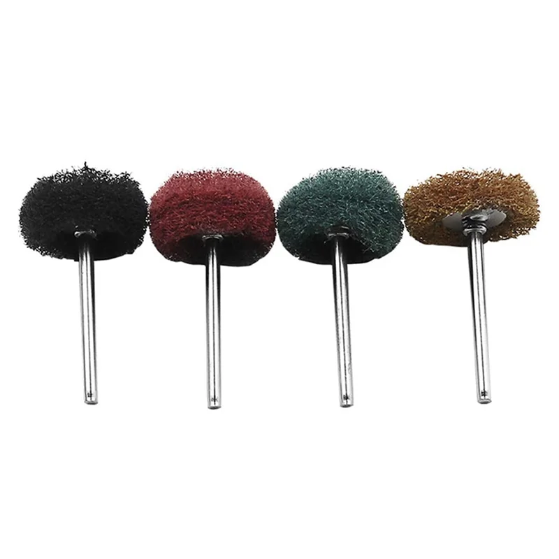 Ruota abrasiva Lucidatura Set di ruote per lucidatura Testa di molatura spazzolata in fibra di nylon per utensile rotante Dremel