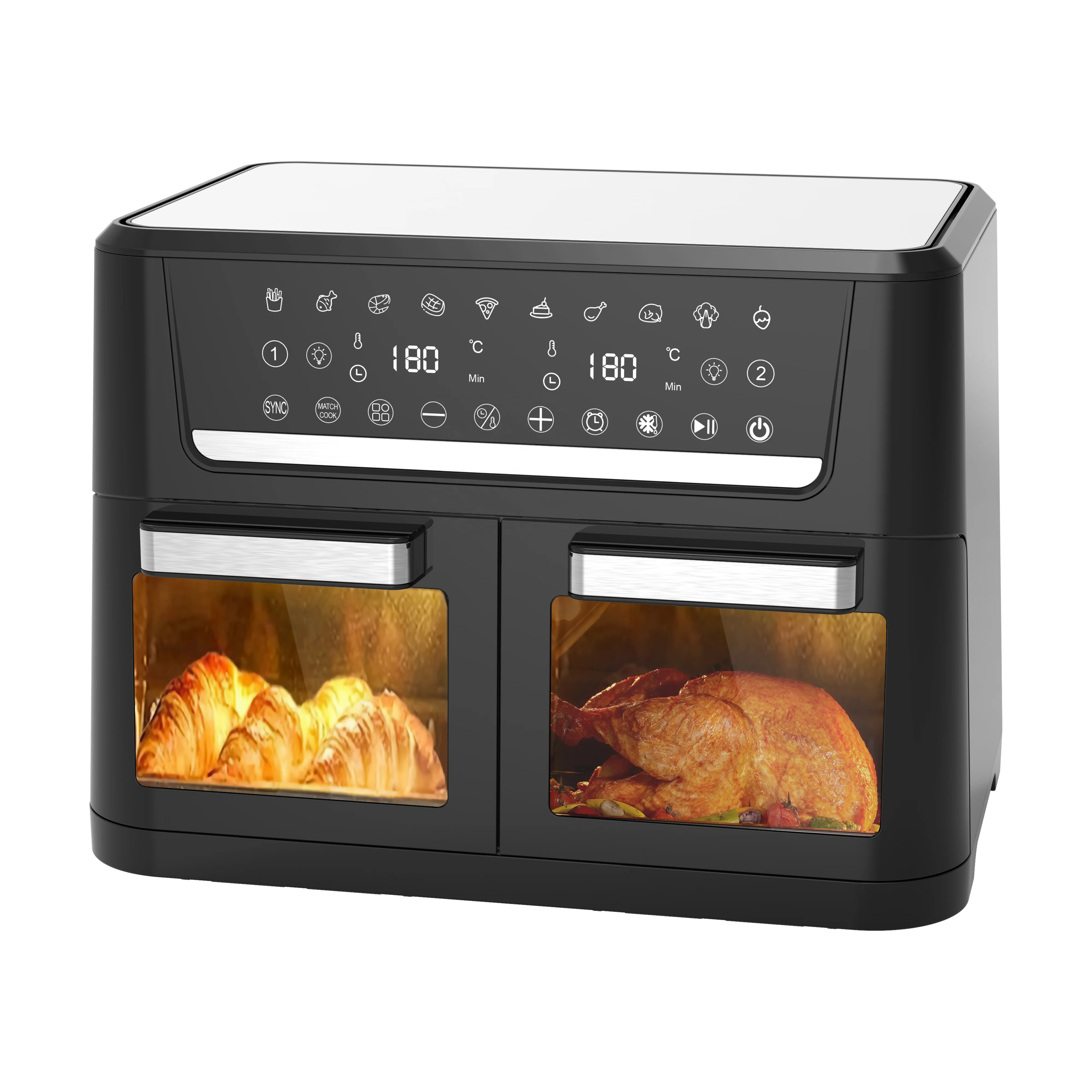 

2026 New Model Multi-functionalEytronic Large Capacity Touch Screen Air Cooker Fryer Electric Oven Air Fryer 8L 9L 10L Kitchen A