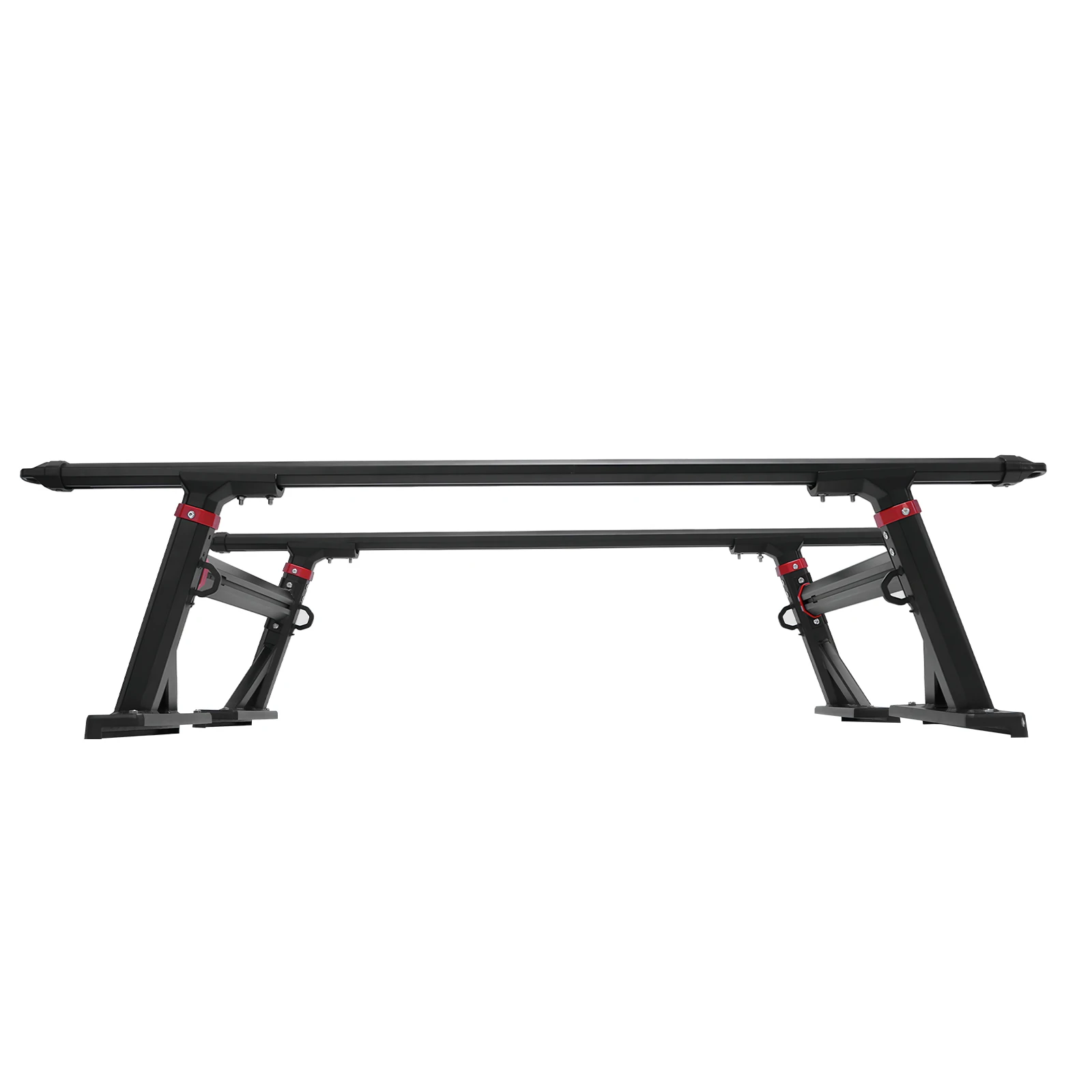 Aluminum 18-28in Height-Adjustable Truck Ladder Rack with T-Slots Truck Bed Rack Cargo Carrier Rack for Ford F-Series/Ram/Tacoma