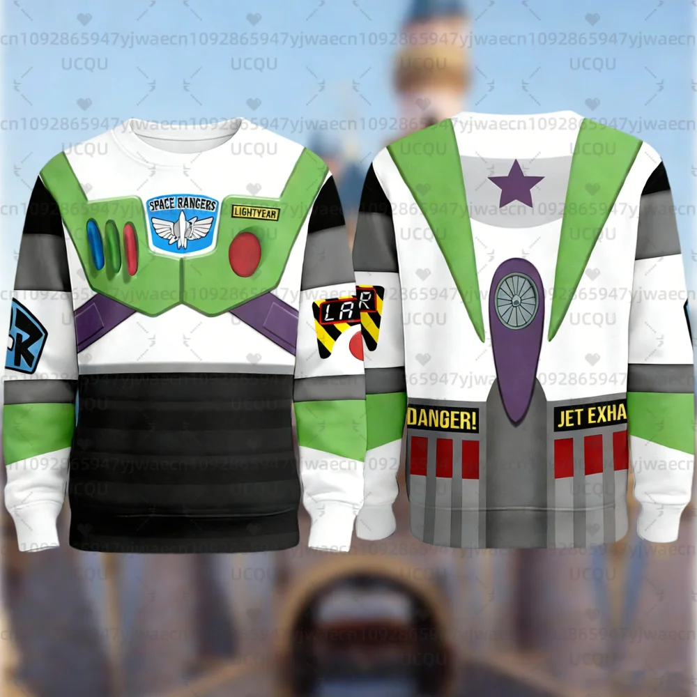 Moletom Gráfico Buzz Lightyear Toy Story Alien Jessie Woody para Meninas e Meninos, Pulôver Casual para Adultos e Crianças, Tops para Pais e Filhos