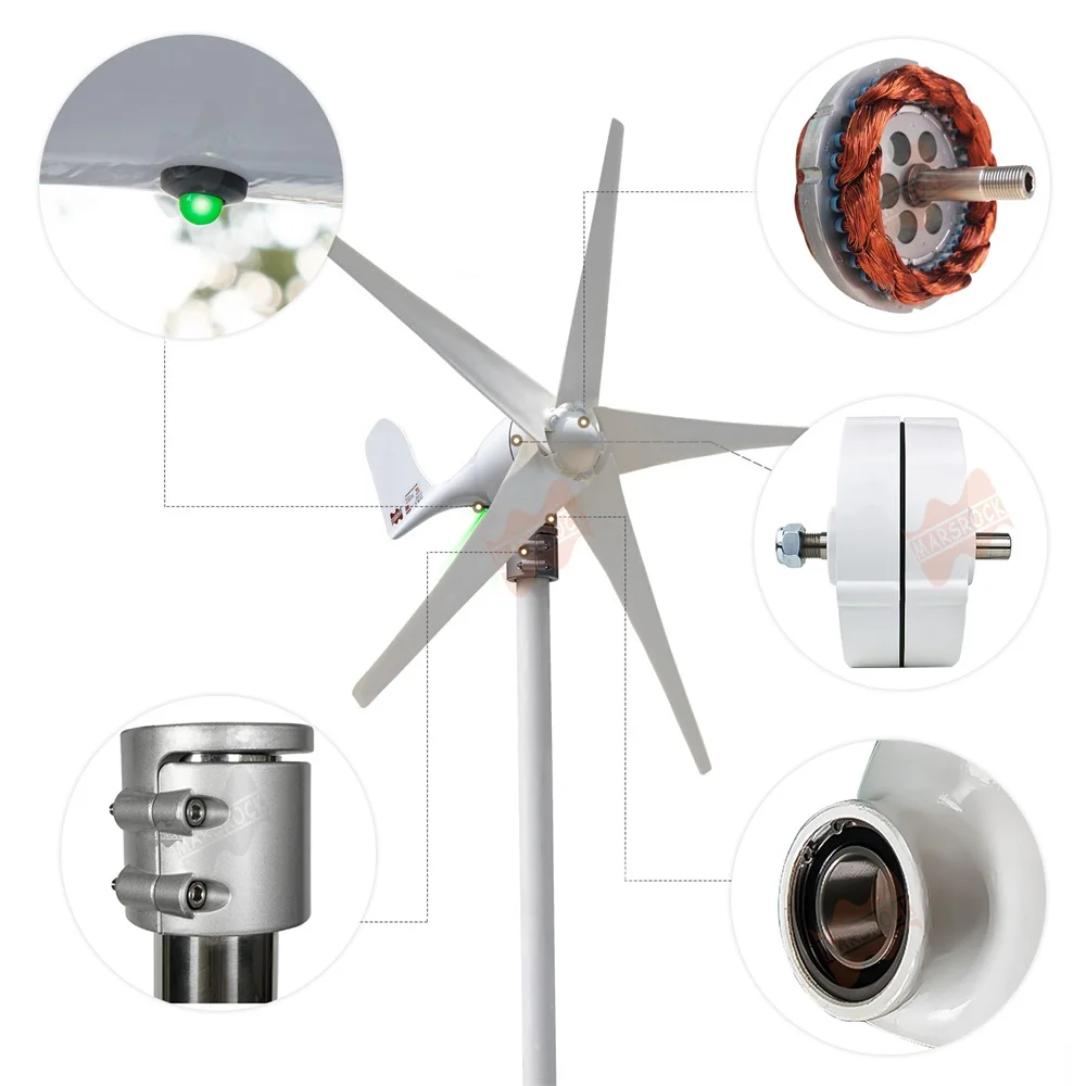 Hot Sale!!! 12V/24V AC 1.4m wheel diameter 5 blades 400W Wind Turbine Generator with free 600W Controller Wind Generator Kit