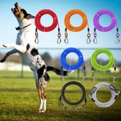 Dog Tie Out Cable,10/20/30/50 Feet Dog Leash, Yard Walking Leash, Wire Dog Leash with Premium Clip for Dogs Under 250 lbs