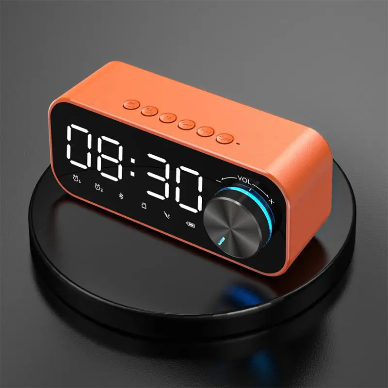 Wireless Bluetooth Speaker Led Display Stereo Bass Speakers MP3 Alarm Digital Clock FM Radio Music Play Multifunction