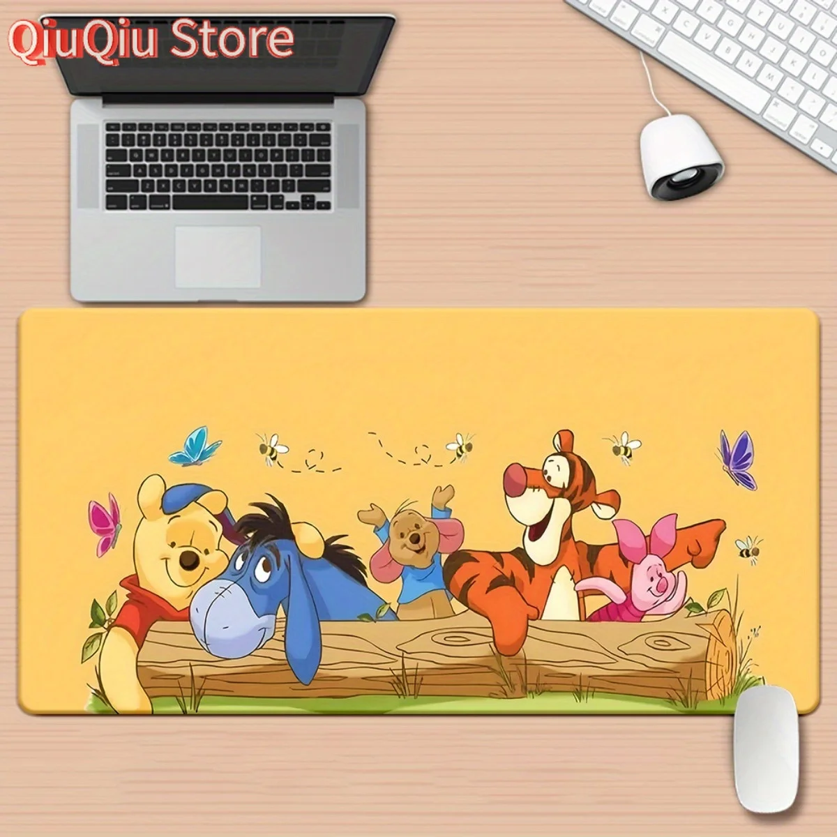 

1pc Winnie the Pooh XXL Mouse Pad - Non-Slip Rubber Base, Large Desk Mat for Office & Gaming, Multi-Functional, Vibrant Cartoon