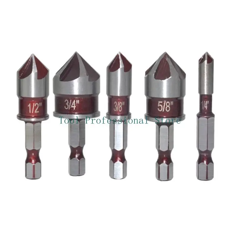 57QF Эффективное 82 ° Countersink Bint Chatper Set для плавного бурения и удаления чипа