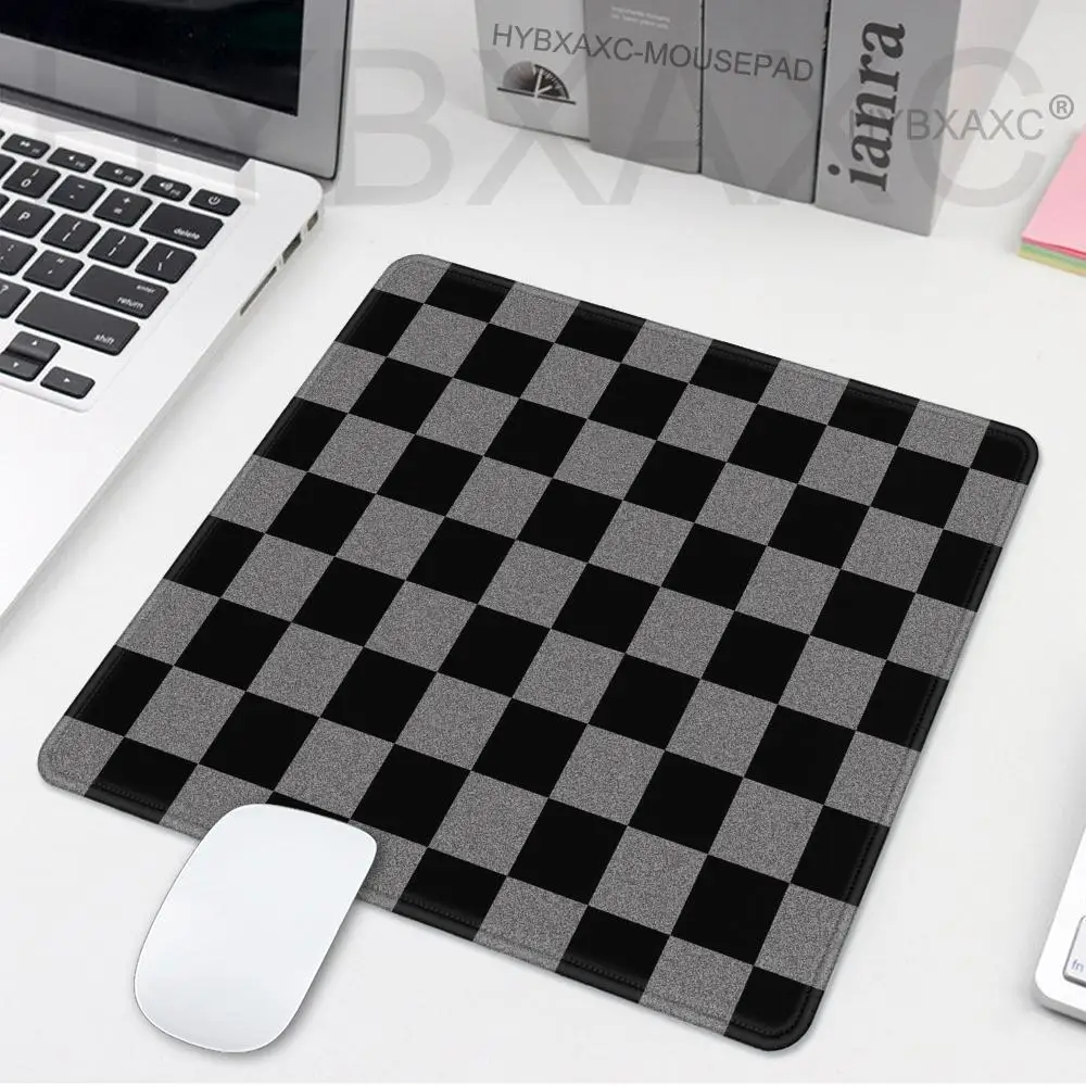 

Black And White Checkered Small Mouse Pad Thickened Mouse Pad Desk Pad Desktop Computer Keyboard Wireless Mouse Boy Girl Gift