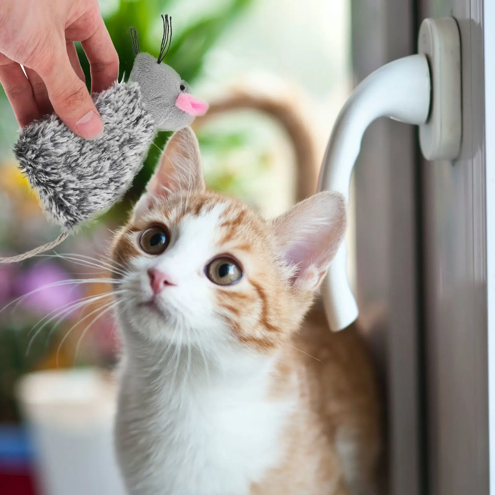 3 uds juguete de simulación de gato de lujo juguetes para cachorros de bebé Teaser peluche interactivo interior