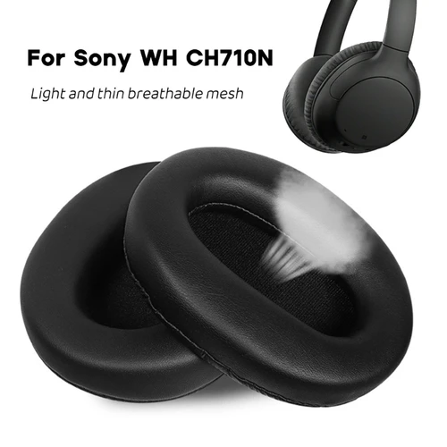 Imagen 2 del producto Almohadillas de proteína suave para auriculares, almohadillas gruesas para auriculares Sony WH-CH710N, mangas para auriculares, diadema