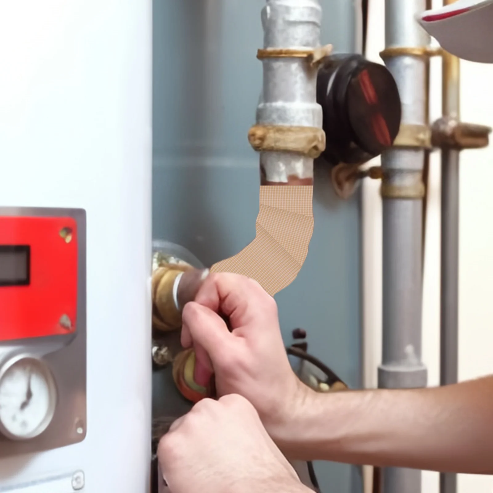 1 ロール防水耐摩耗性ダクトテープヘビーデューティー色付き接着剤ホームオフィスクラフト修理テントパイプ断熱用