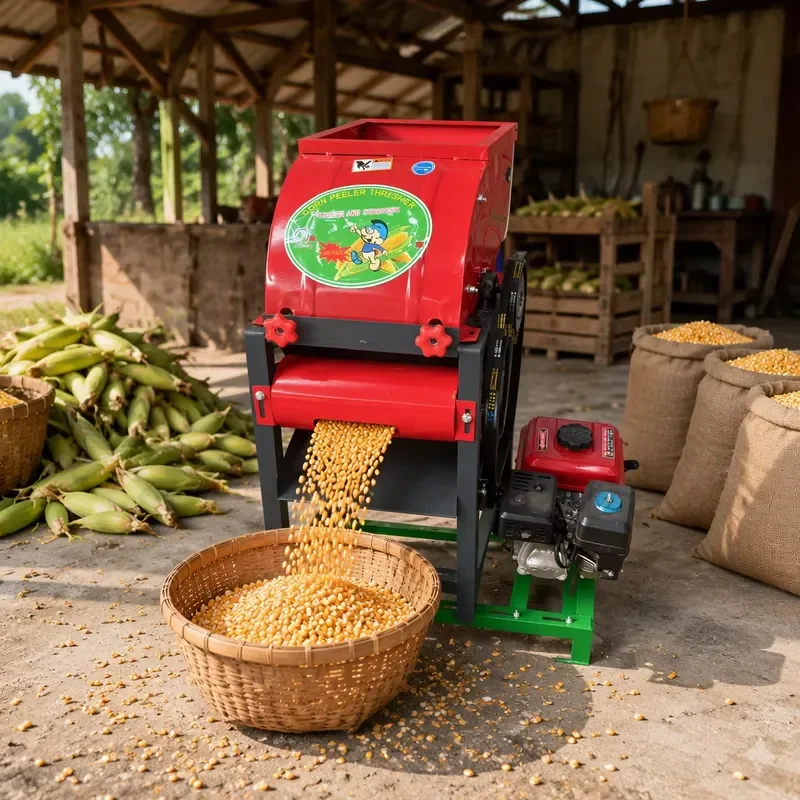 For Automatic Corn Sheller Dry Corn Peeler Machine No Manual Operation Required Efficient Grain Thresher for Farm Home Use