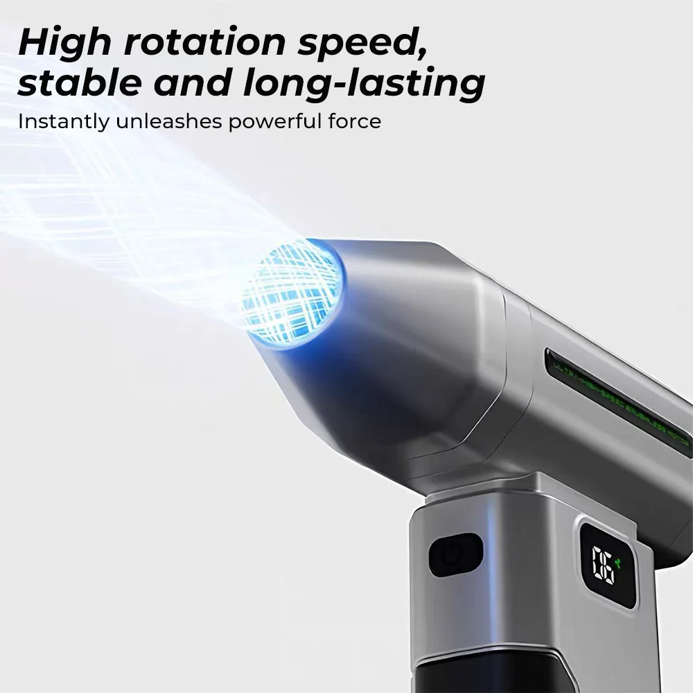 توربو منفاخ نفاث 300000 دورة في الدقيقة منفاخ هواء قوي فرش السيارات مروحة تربو سرعة الرياح 58 متر/الثانية 6000 مللي أمبير أدوات Souffleur الهواء Puissant