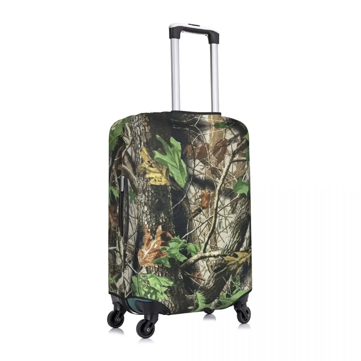 Aangepaste Echte Boom Camouflage Camouflage Bagagehoes Elastische Reiskoffer Beschermhoezen Past 18-32 Inch