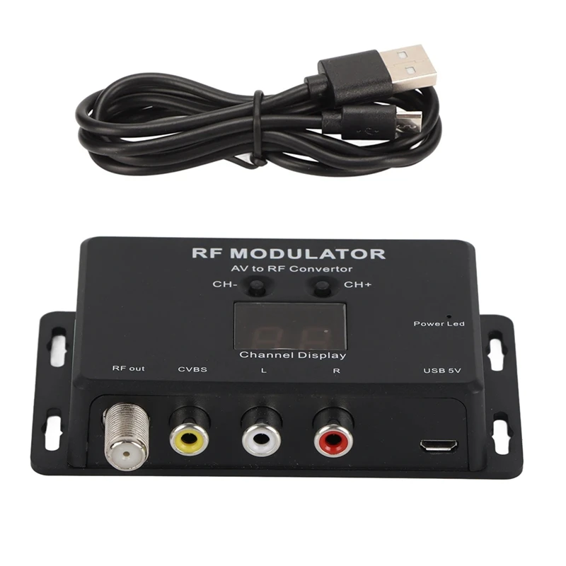 RF Modulator Professional PAL NTSC 21 ช่อง AV เป็น RF แปลงสําหรับ Set Top Box DVR DVD
