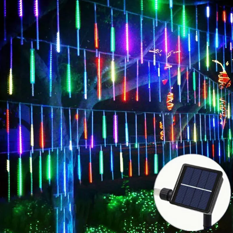 

Solar Meteor Shower Rain String Light 50cm/30cm Beautiful 8Tubes LED Light Outdoor Decor Wedding Garden Holiday Christmas Street