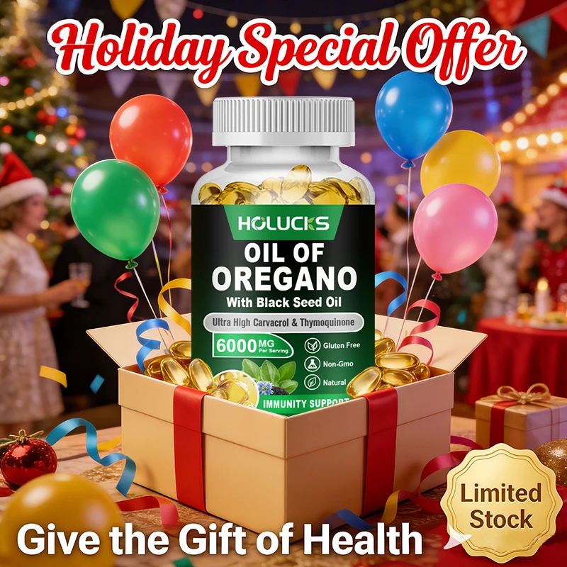 

Premium Oregano Oil Capsules, with Carvacrol & Black Seed Oil, Supports Immunity, Gut, Respiratory Health & Vitality for Adults
