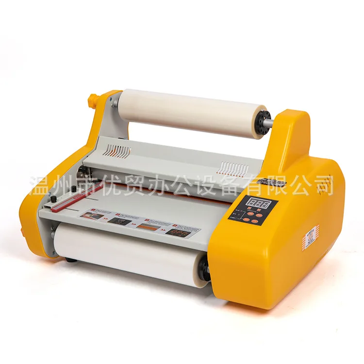 Single sided and double sided film covering and pasting machine Small printing Pouch laminator Semi automatic FM3520 heating fil