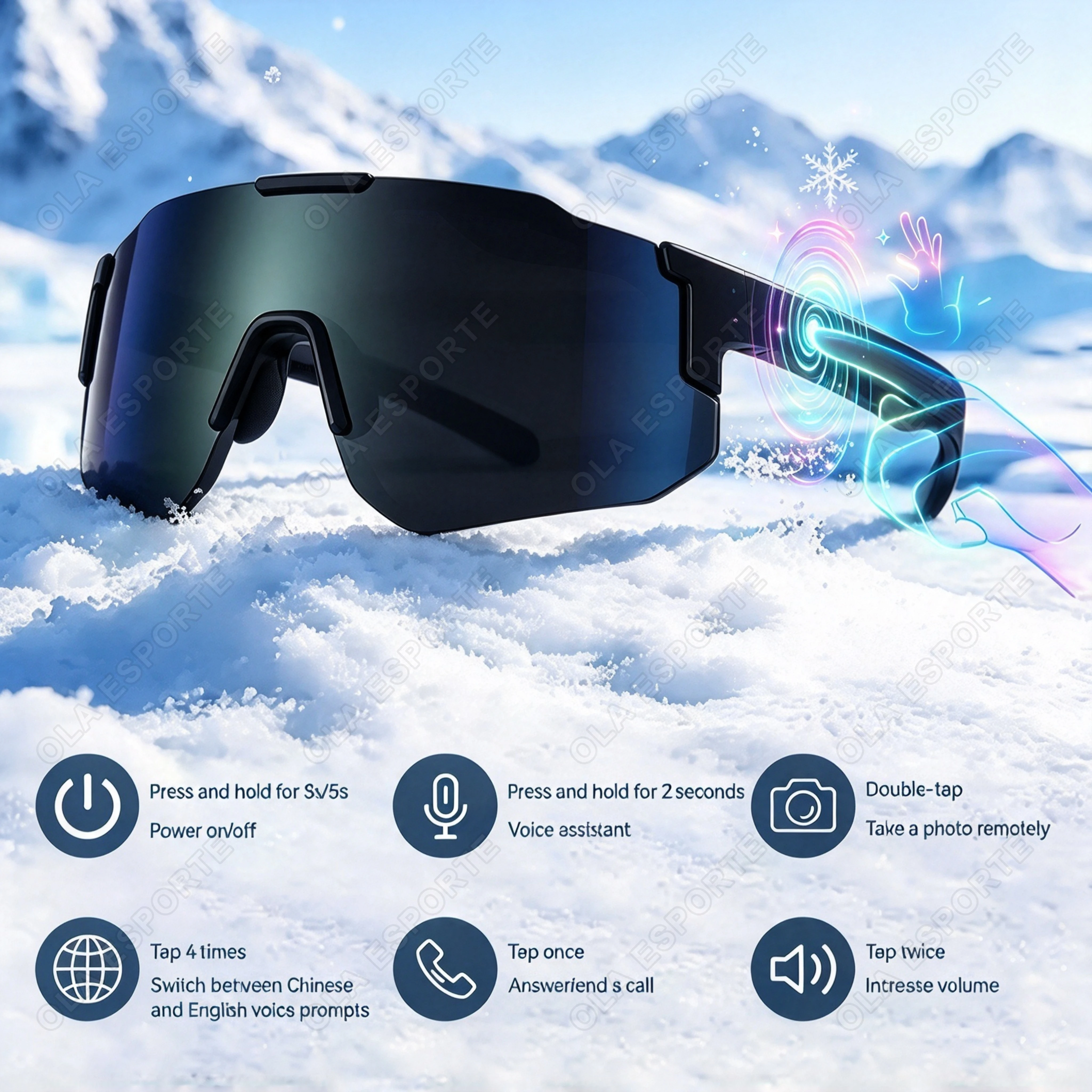 Cycling Bluetooth Smart Glasses Technology Audio Call Remote Headset Sunglasses Sports Driving Music Earbuds Headphones Q01