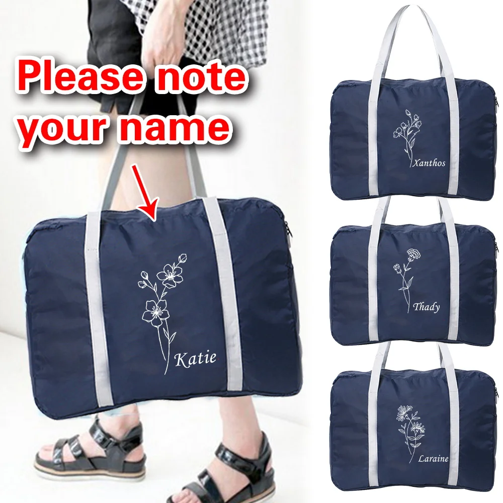 

Personalized Customized Simple Printing, Large-capacity Travel Luggage, Light and Portable Travel Handbag