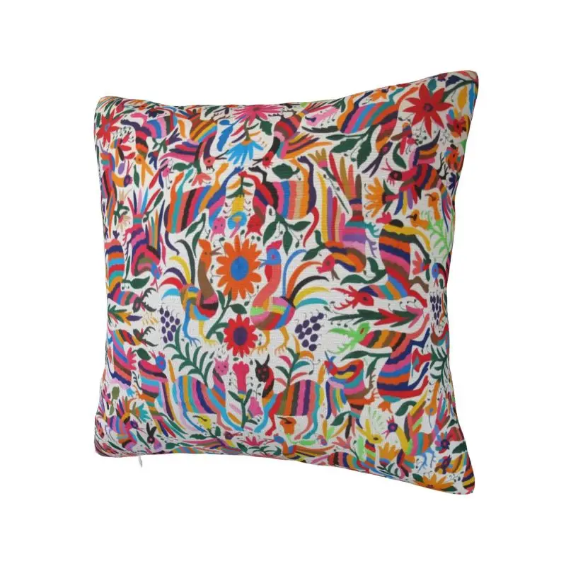 Mexican Otomi Fabric Mexico Art Throw Pillow Case Decor Home Flowers Mexico Nordic Cushion Cover Soft Pillowcase