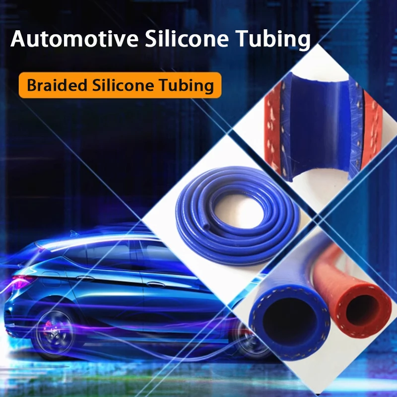 1 Meter Thickening Silicone Tube High Pressure Temperature Resistant Steam Cotton Braided Pipe Rubber Hose Flexible Hose