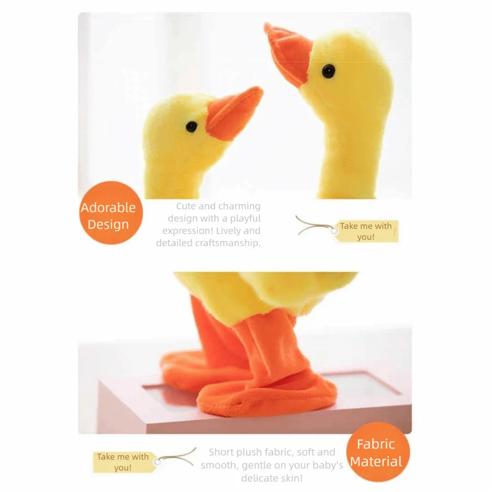 Novelty Fun 138 Music Talking Duck Electric Multifunctional Walking Duck Soft Comfortable Singing Duck Baby Children Gift