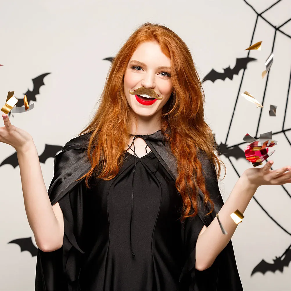 

4 шт., реалистичная накладная борода для косплея, самоклеящиеся усы, костюм для Хэллоуина, реквизит, аксессуары для маскарада, реалистичная борода