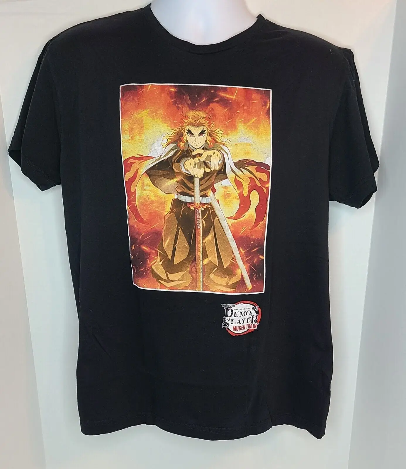 Kyojuro Rengoku Demon Slayer The Movie T-Shirt Kimetsu No Yaiba - Large