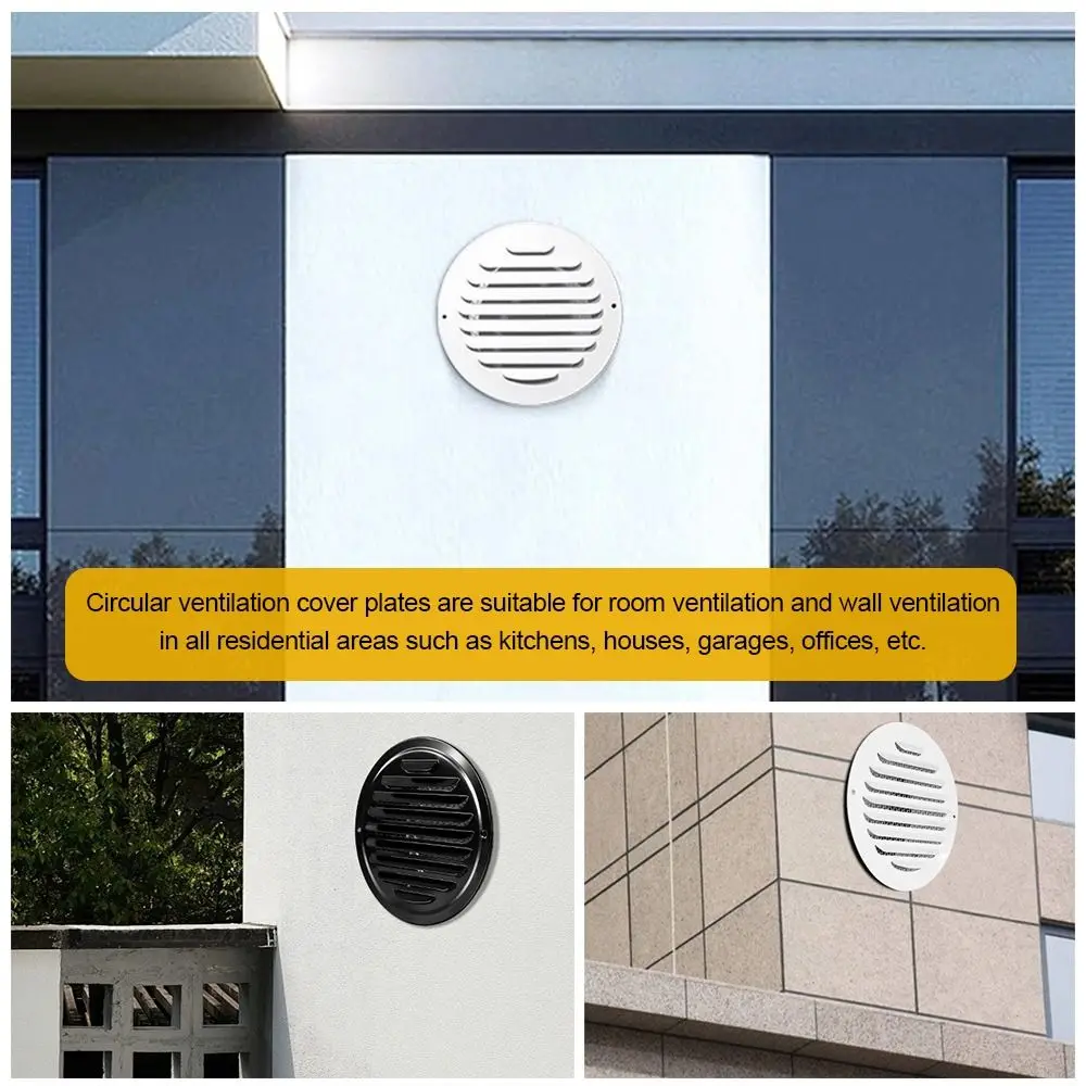 Stainless Steel Air Ventilation Cover Round Easy To Install Wall Vent Cover Built-in Mesh Ventilation Tool Ducting Ventilation