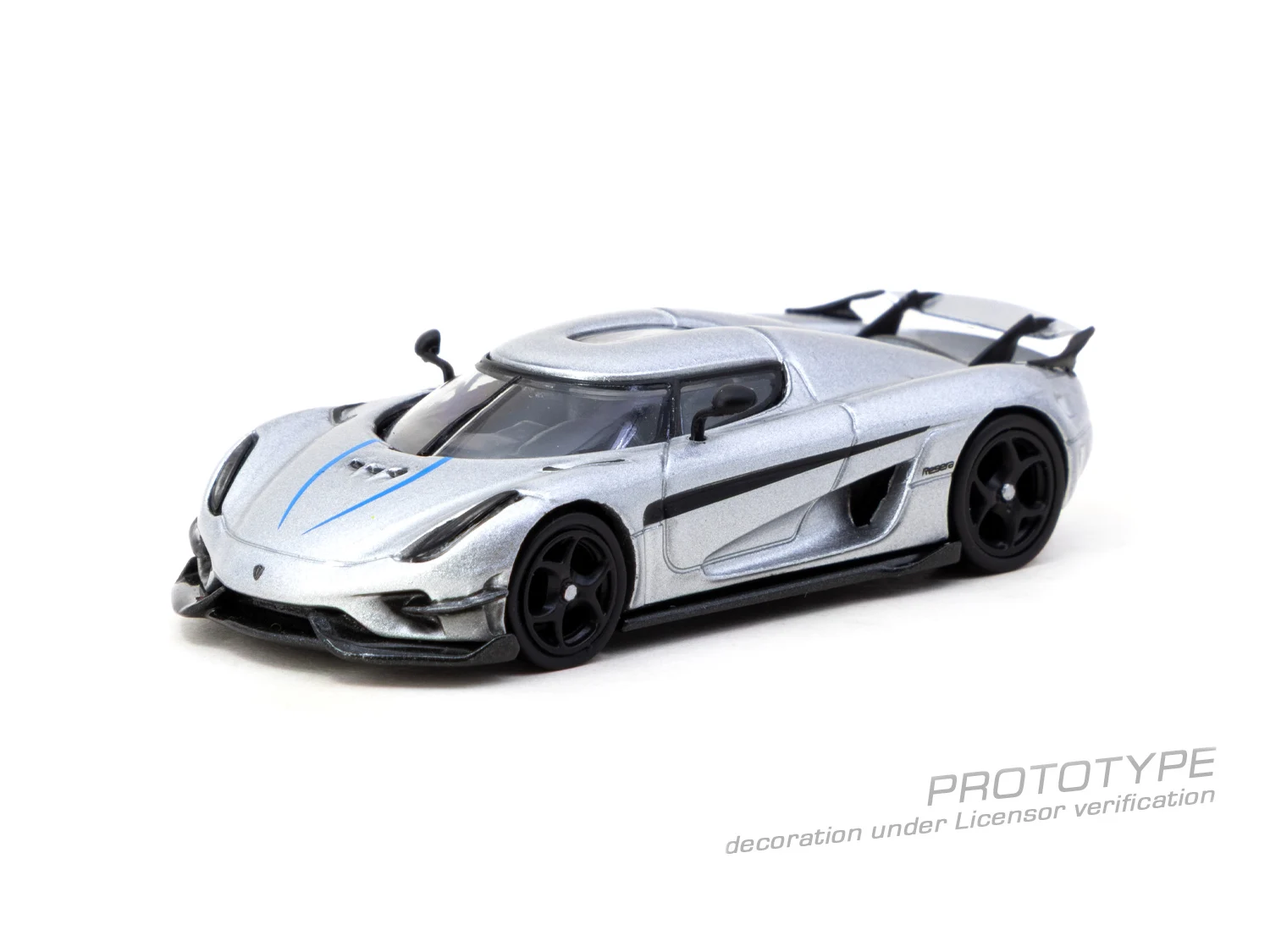PreSale TW 1/64 Diecast نموذج سيارة Koenigsegg Regera فضي معدني/أزرق لهجات عالية الأداء طبعة محدودة هدية
