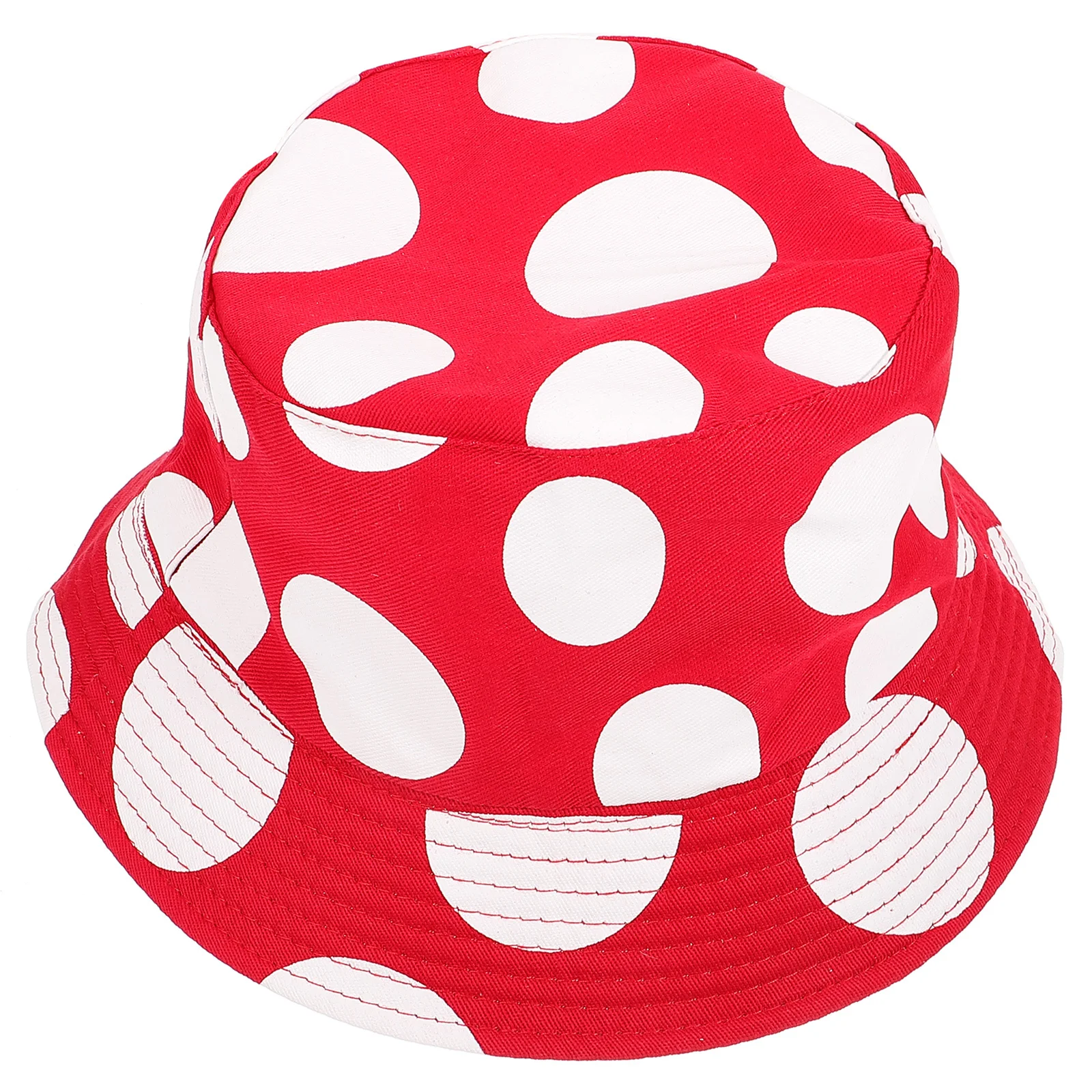 قبعة دلو بنمط الفطر، قبعات صياد مزدوجة الجوانب، أحمر أبيض للبالغين، حماية من الشمس في الهواء الطلق، عطلة الشاطئ، أنيقة #2