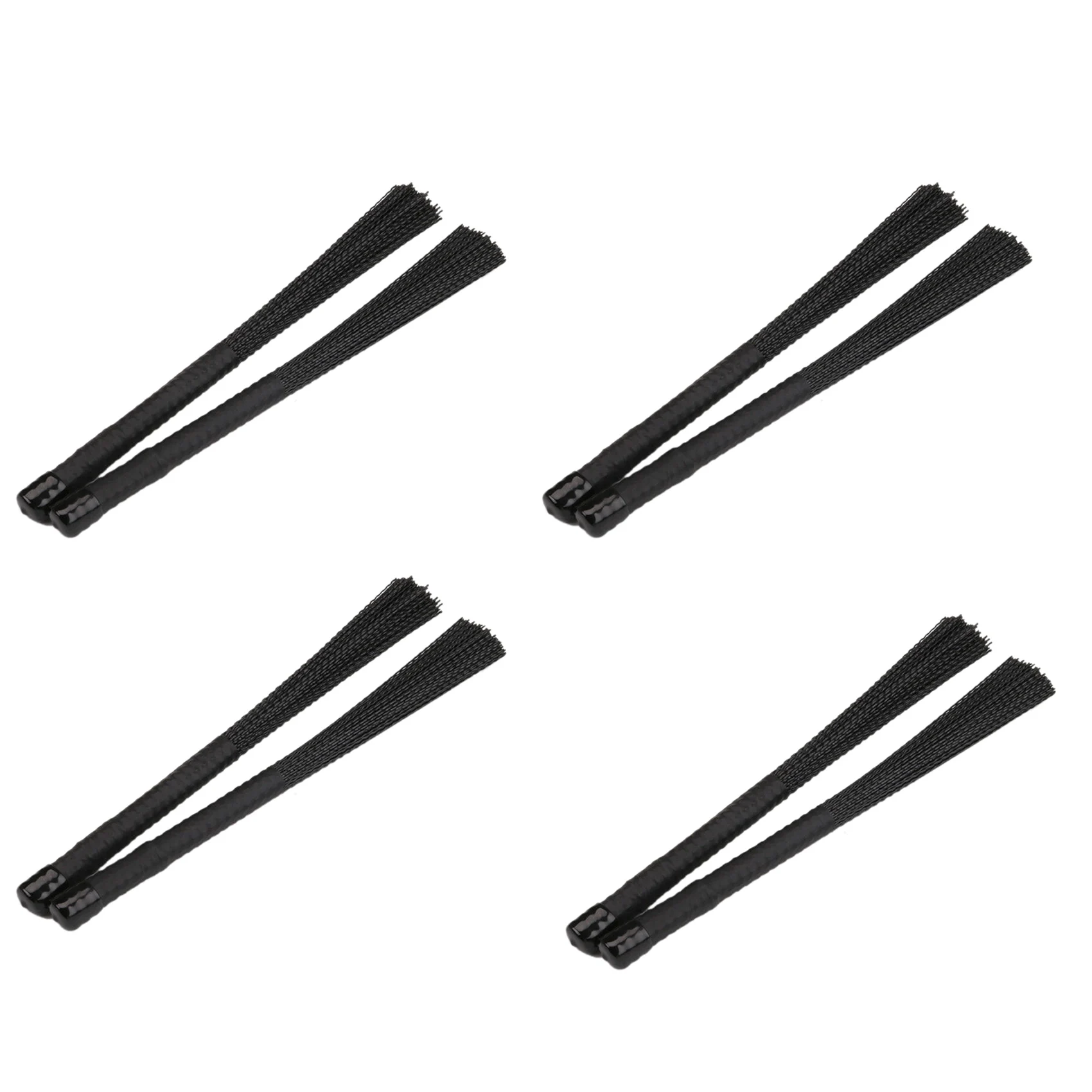 

A18E-8Pcs Cajon Brush Telescoping Drum Brushes Nylon Sticks Percussion For Jazz Stick Drum