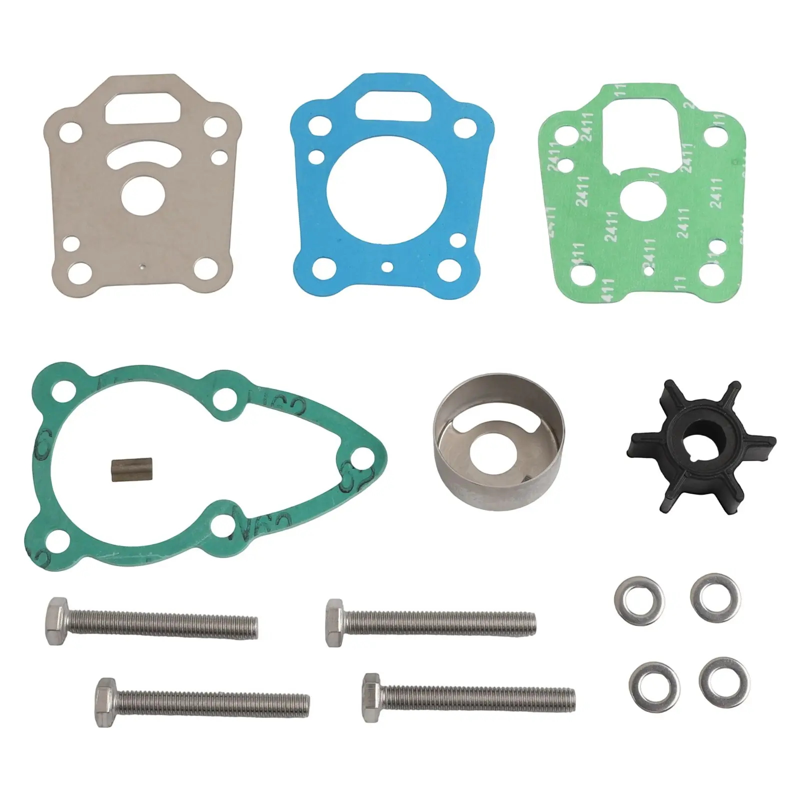

For Tohatsu For Nissan 4 5 6 For HP Water Pump Impeller Repair Kit with Guide Plates for Outboard Motor 369873220 Series