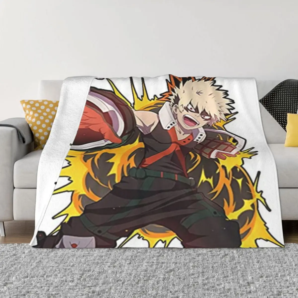 Katsuki Bakugo 1290 Home Throw Blanket Thin Wadding Blanket Throw Blanket