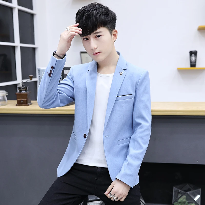 2023 new men's small suit fashion comfortable gentleman handsome casual business British style optional