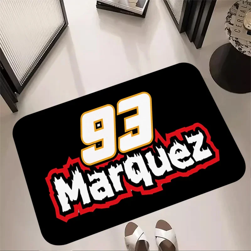 Hallwy Cartpet Marc Marquez 93 Motorcycle Rugs Foot Carpets Entrance Doormat Kawaii Rug Floor Mats Non-slip Home Kitchen Decor