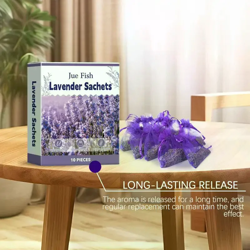 

Flower Printed Dried Lavender Bud Home Fragrance Sachets - Drawer & Wardrobe Deodorizing Aromatherapy Bags for Fresh Scents