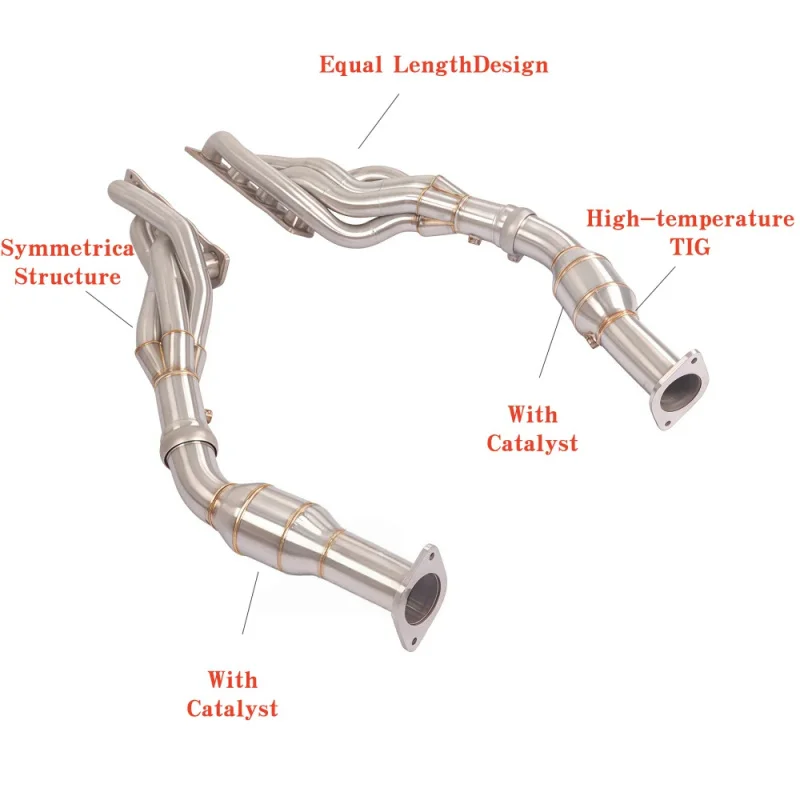 High-flow Car Equal-length Exhaust Manifold for Dodge Ram 1500 TRX Stainless Performance Exhaust Pipes Header Power Upgrade